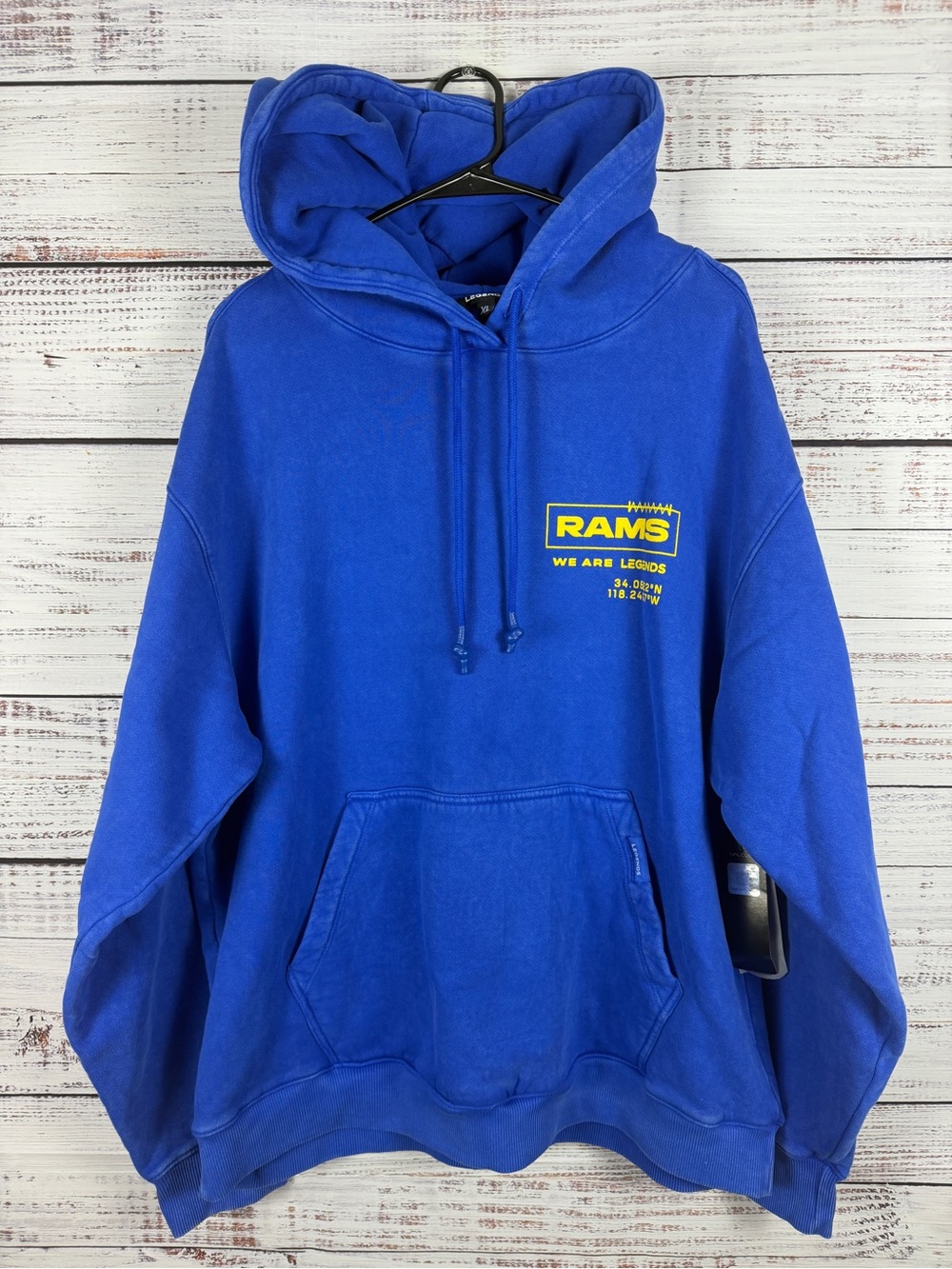 LEGENDS LA Rams Fairfax Pullover Hoodie NWT Royal Blue XL Limited Edition
